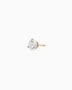 Lab Grown Diamond Solitaire Single Stud || option::14K Solid Gold, .9ct