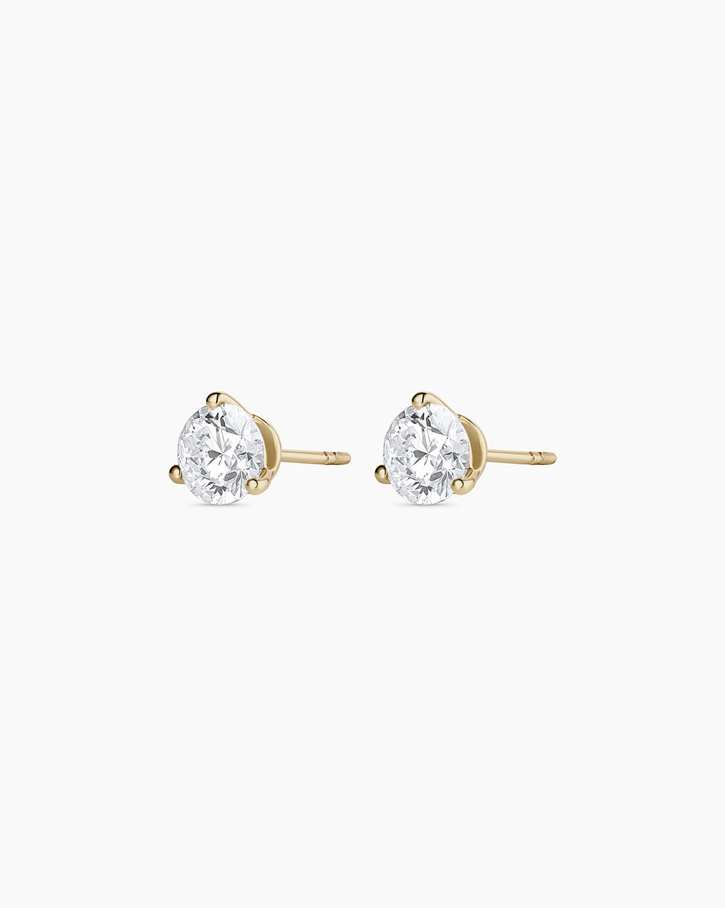 Lab Grown Diamond Solitaire Studs || option::14K Solid Gold, .9ct