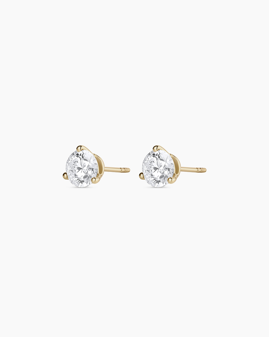 Lab Grown Diamond Solitaire Studs || option::14K Solid Gold, .9ct
