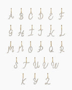 Diamond Script Alphabet Charm | All Letters