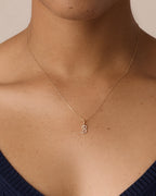 Diamond Script Alphabet Charm || option::14K Solid Gold, B