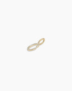 Diamond Script Alphabet Charm || option::14K Solid Gold, C