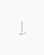 Diamond Script Alphabet Charm || option::14K Solid Gold, L