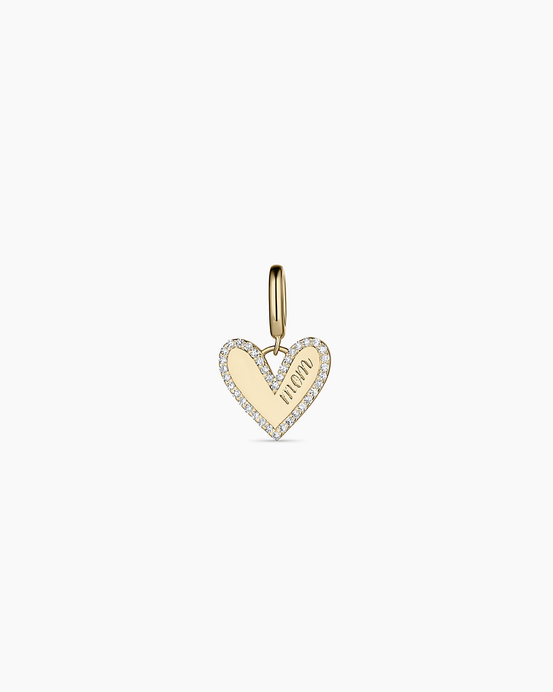 Diamond Adore Mom Charm || option::14K Solid Gold
