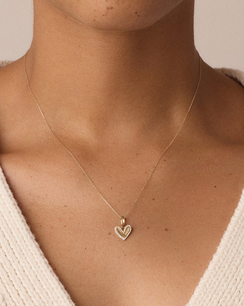 Diamond Adore Mom Charm || option::14K Solid Gold