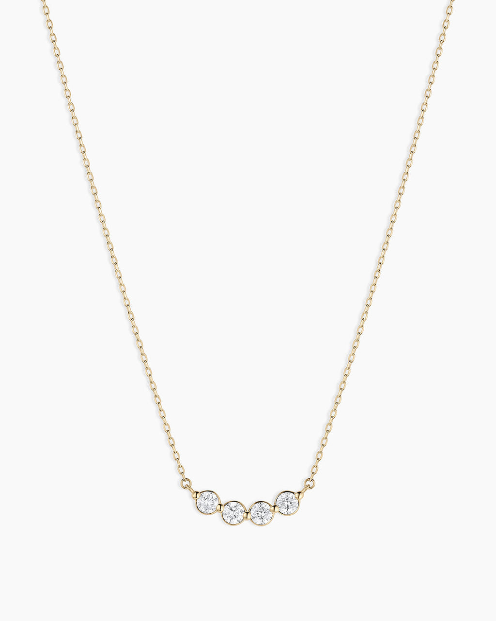 Lab Grown Diamond Halo Cluster Necklace || option::14K Solid Gold