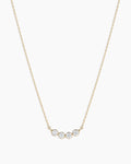 Lab Grown Diamond Halo Cluster Necklace || option::14K Solid Gold