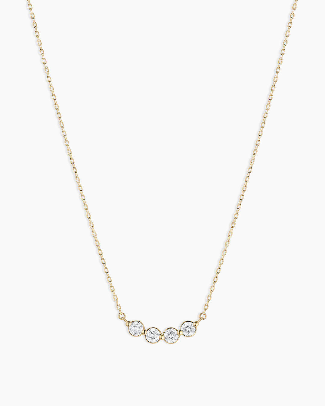 Lab Grown Diamond Halo Cluster Necklace || option::14K Solid Gold