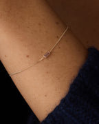 14K Gold Wilder Birthstone Bracelet || option::14K Solid Gold, Pink Tourmaline - October