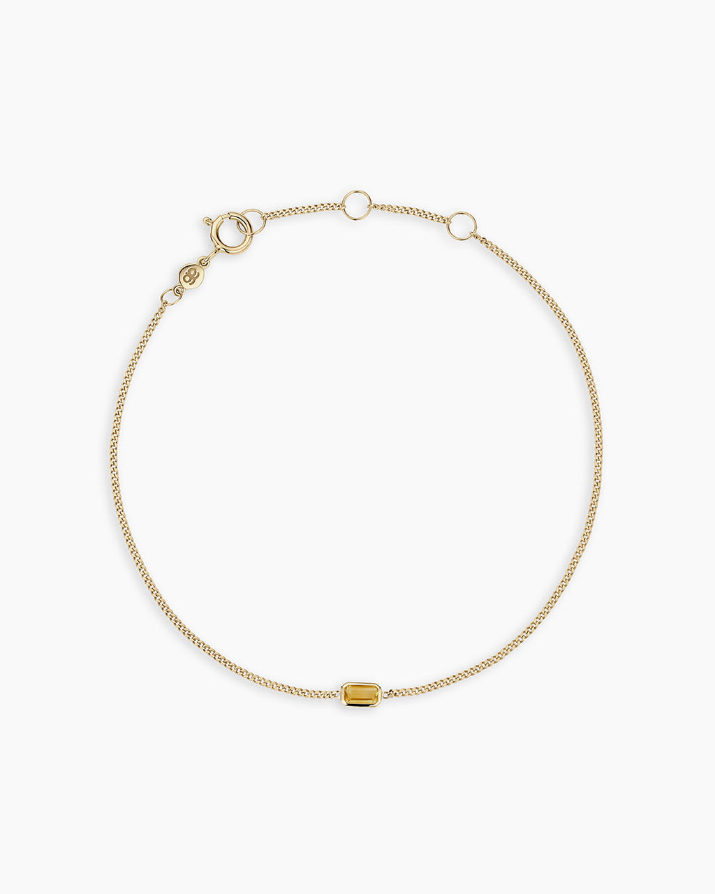 14K Gold Wilder Birthstone Bracelet || option::14K Solid Gold, Citrine - November