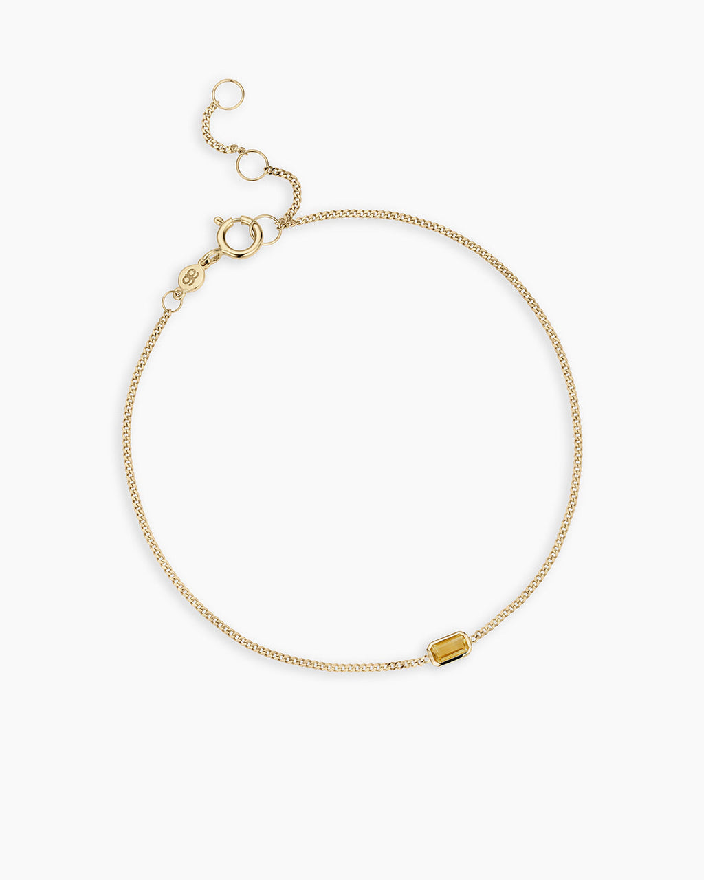 14K Gold Wilder Birthstone Bracelet || option::14K Solid Gold, Citrine - November