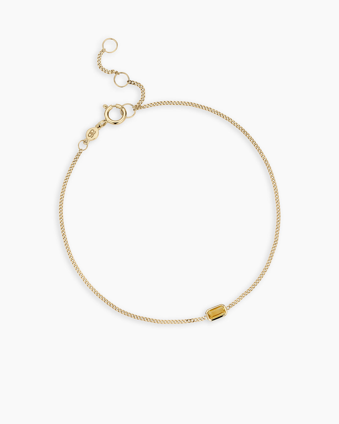 14K Gold Wilder Birthstone Bracelet || option::14K Solid Gold, Citrine - November