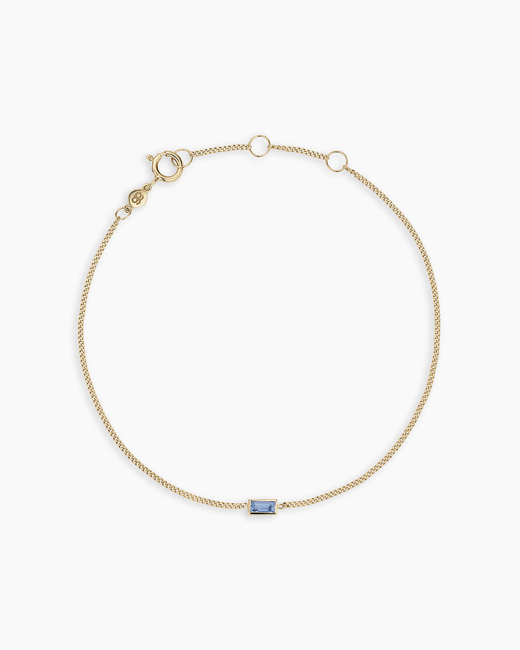 14K Gold Wilder Birthstone Bracelet || option::14K Solid Gold, Blue Sapphire - September