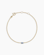14K Gold Wilder Birthstone Bracelet || option::14K Solid Gold, Blue Sapphire - September