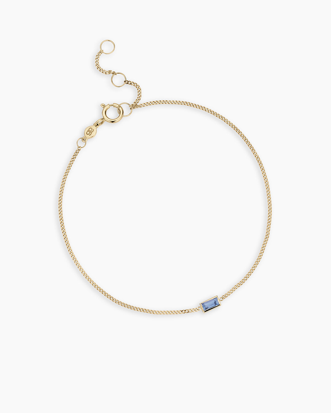 14K Gold Wilder Birthstone Bracelet || option::14K Solid Gold, Blue Sapphire - September
