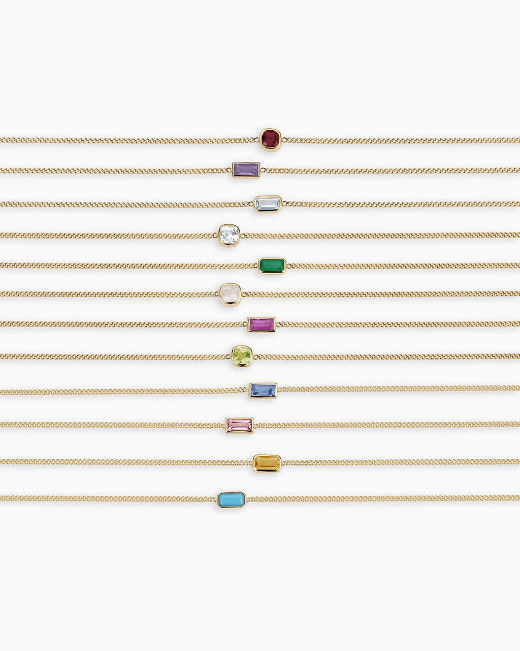 14K Gold Wilder Birthstone Bracelet | All birthstones