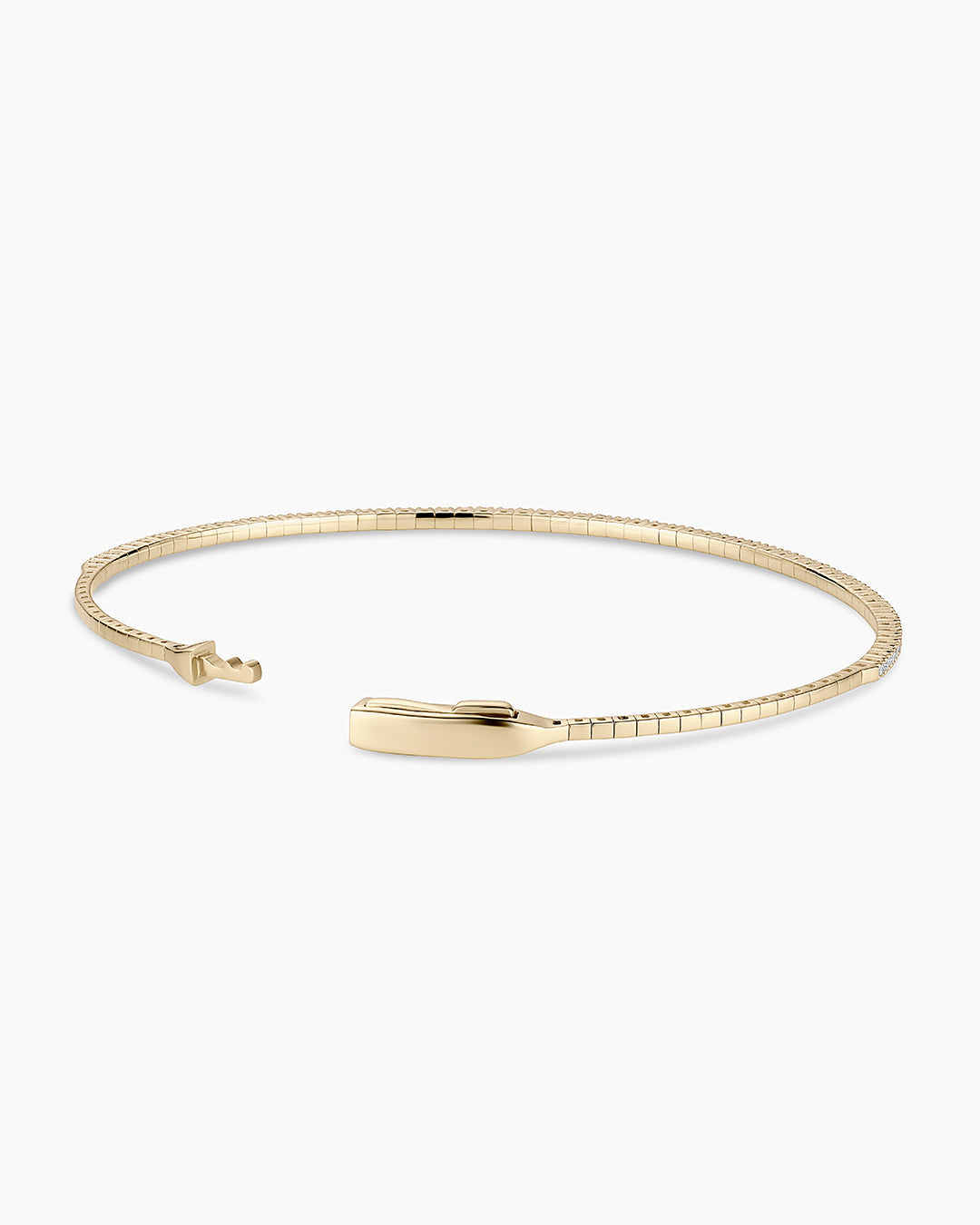 Diamond Melbourne Cuff || option::14K Solid Gold, 6.5 in.