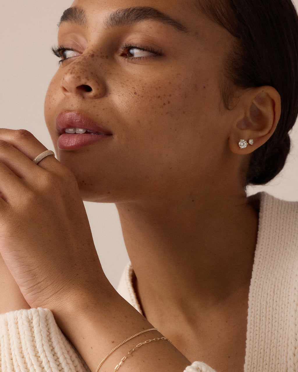 14K Gold Micro Mini Parker Bracelet || option::14K Solid Gold