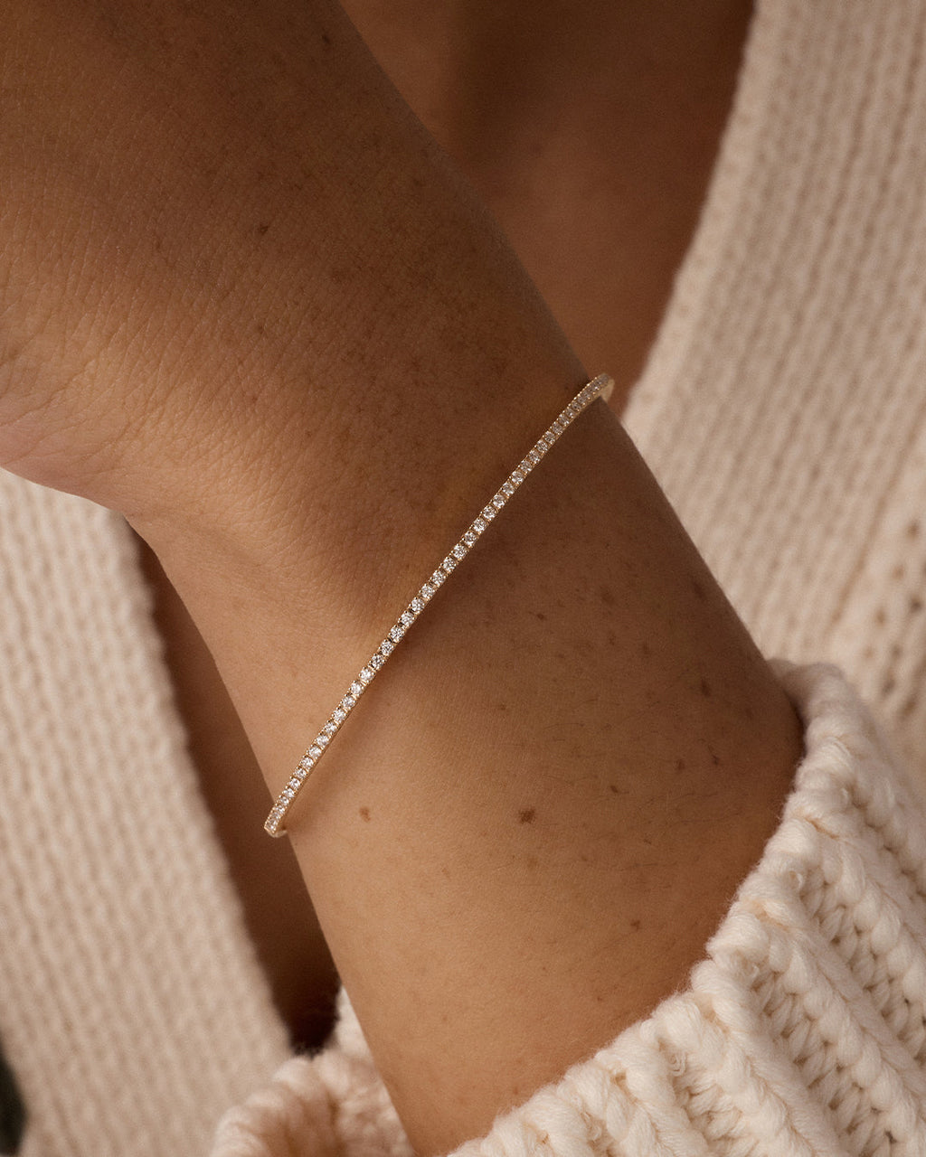 Diamond Melbourne Cuff || option::14K Solid Gold, 7 in.