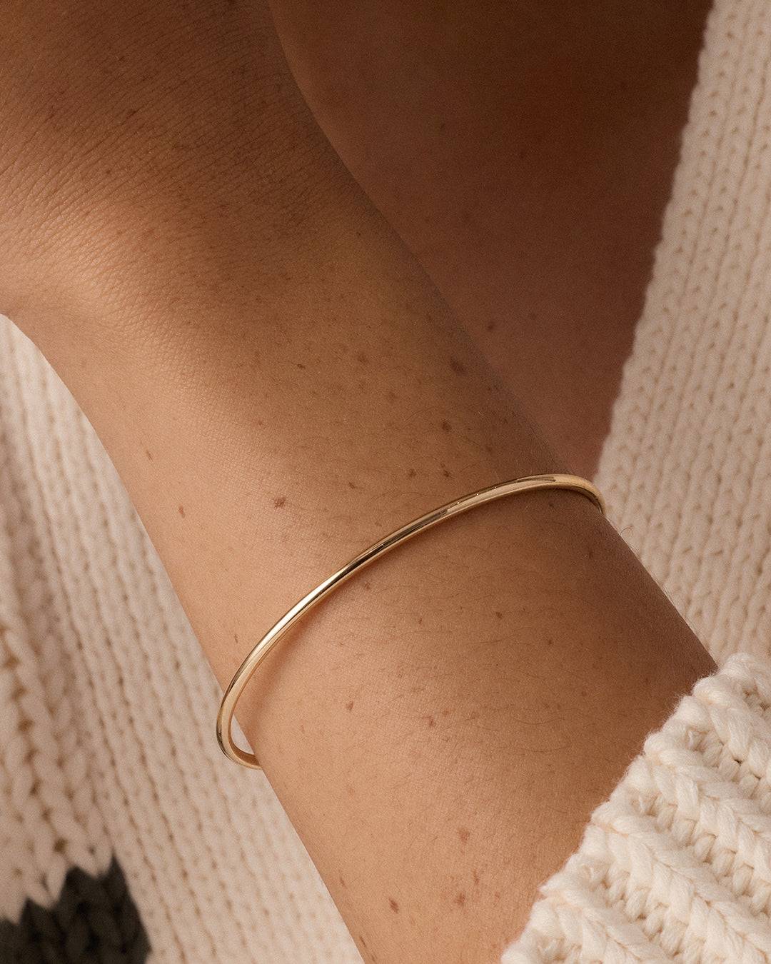 14K Gold Everyday Cuff || option::14K Solid Gold, 7 in.