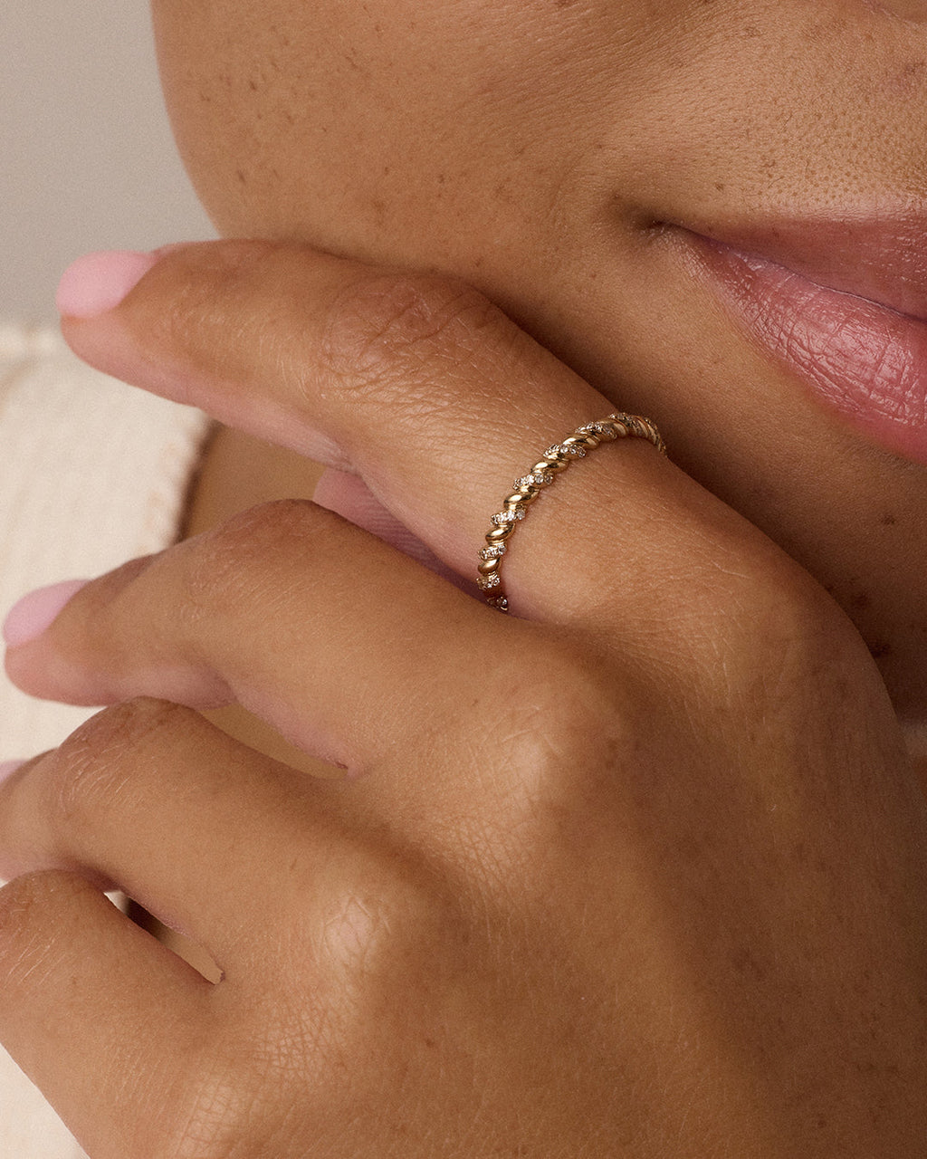 Diamond Crew Ring || option::14K Solid Gold