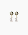 Vintage Shimmer Pearl Drop Earrings || option::18K Gold Plated