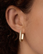 Parker Shimmer Huggies || option::18K Gold Plated