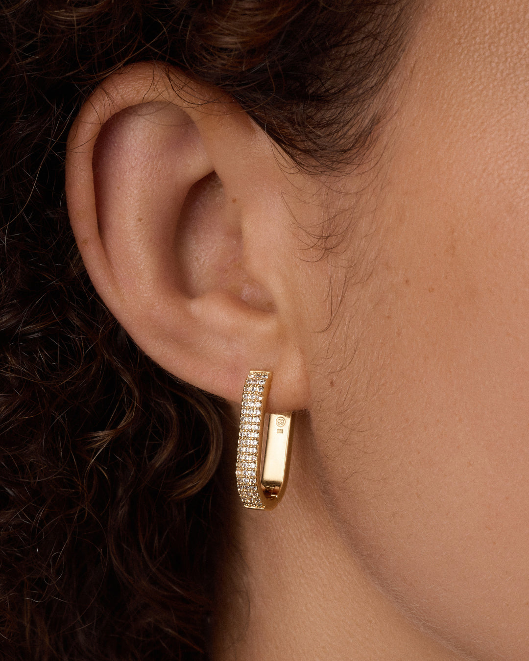 Parker Shimmer Huggies || option::18K Gold Plated