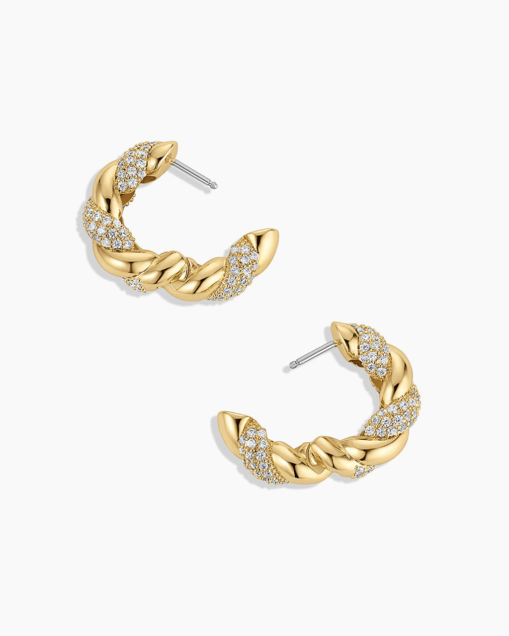Crew Shimmer Hoops || option::18K Gold Plated