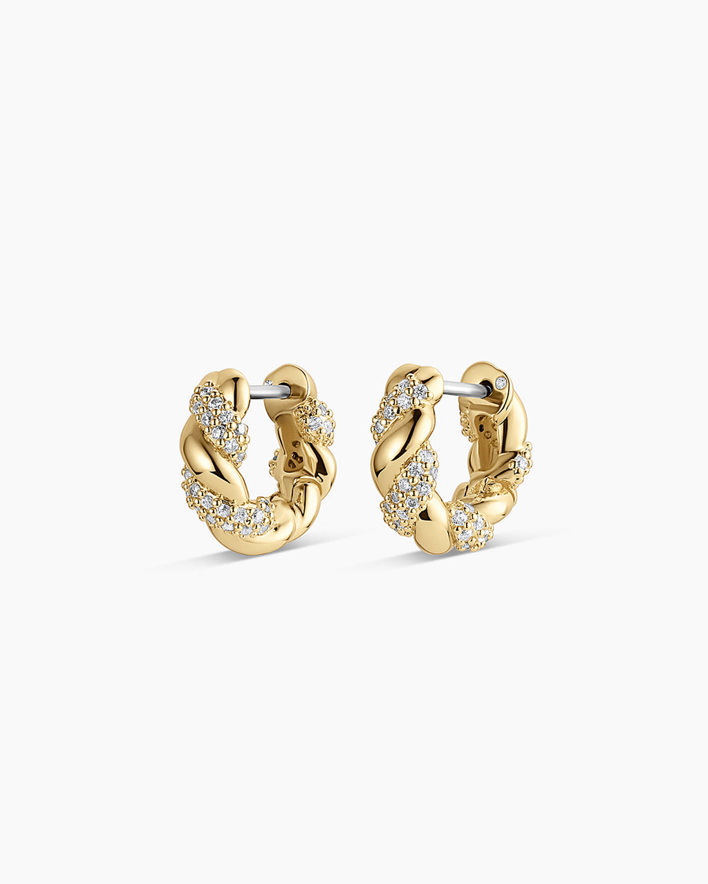 Crew Shimmer Huggies || option::18K Gold Plated
