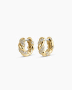 Crew Shimmer Huggies || option::18K Gold Plated