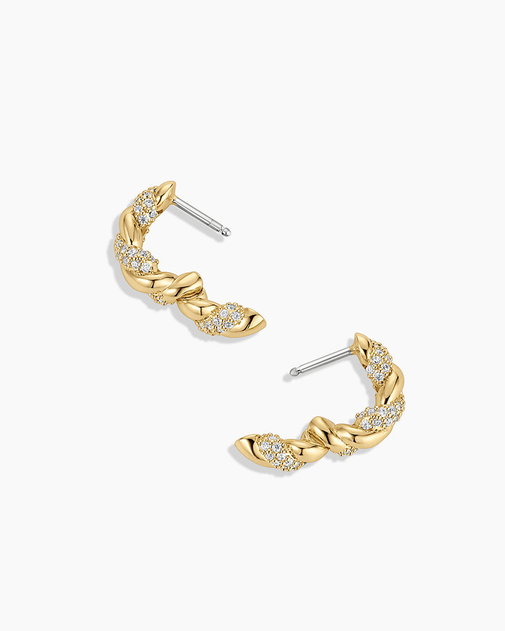 Crew Shimmer Huggies || option::18K Gold Plated