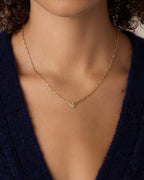 Birthstone Heart Necklace || option::18K Gold Plated, Pink Tourmaline - October