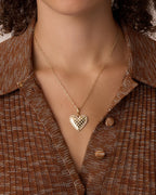 Vintage Heart Dot Parker Charm || option::18K Gold Plated
