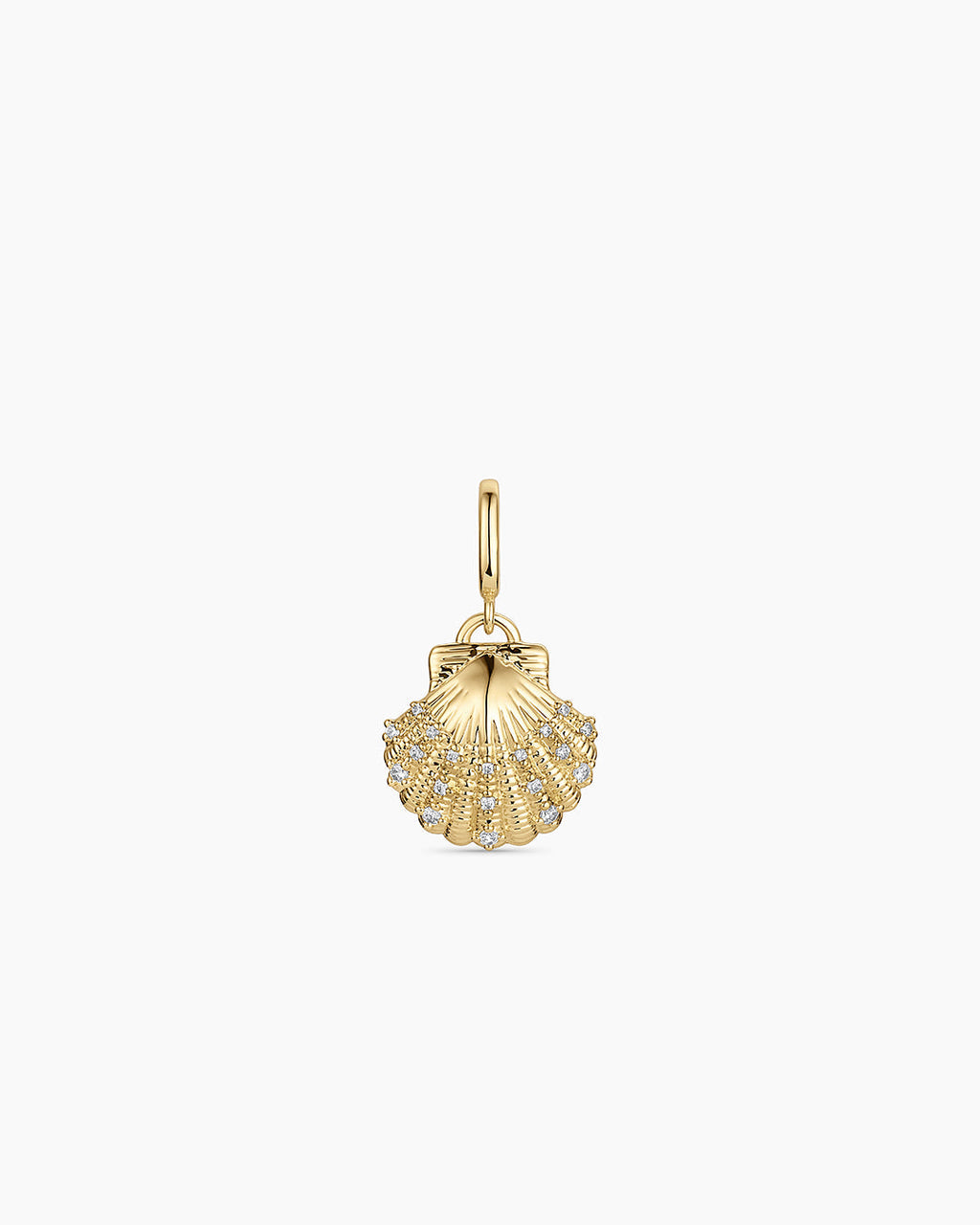 Shimmer Scallop Shell Parker Charm || option::18K Gold Plated