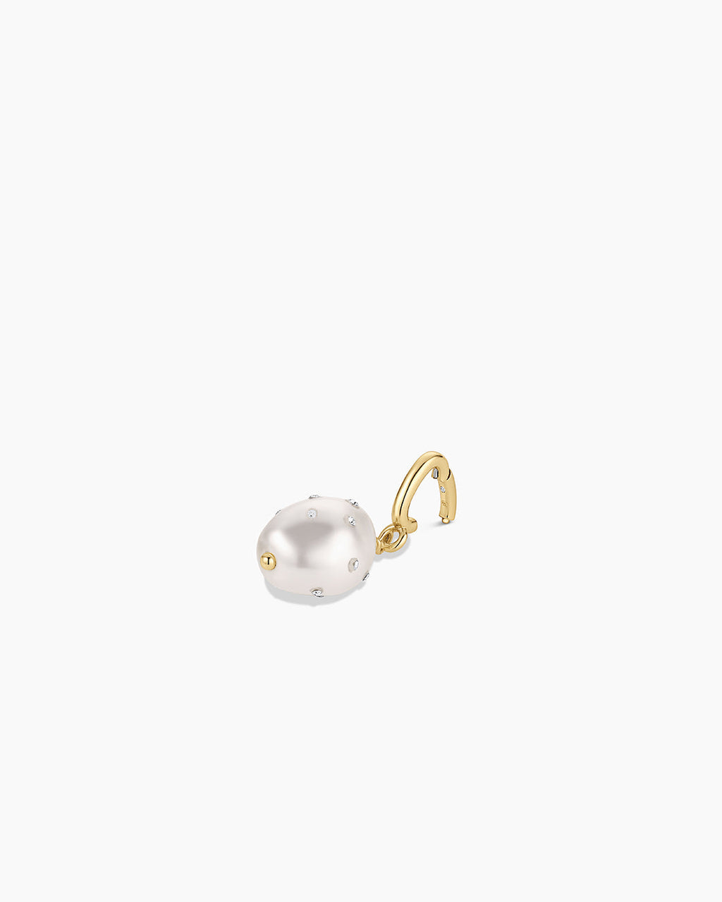 Vintage Shimmer Pearl Parker Charm || option::18K Gold Plated