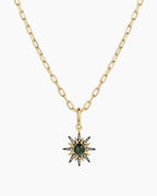 Vintage Burst Charm Necklace || option::18K Gold Plated
