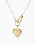 Vintage Heart Dot Charm Necklace || option::18K Gold Plated