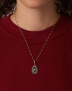 Vintage Coin Charm Necklace || option::18K Gold Plated