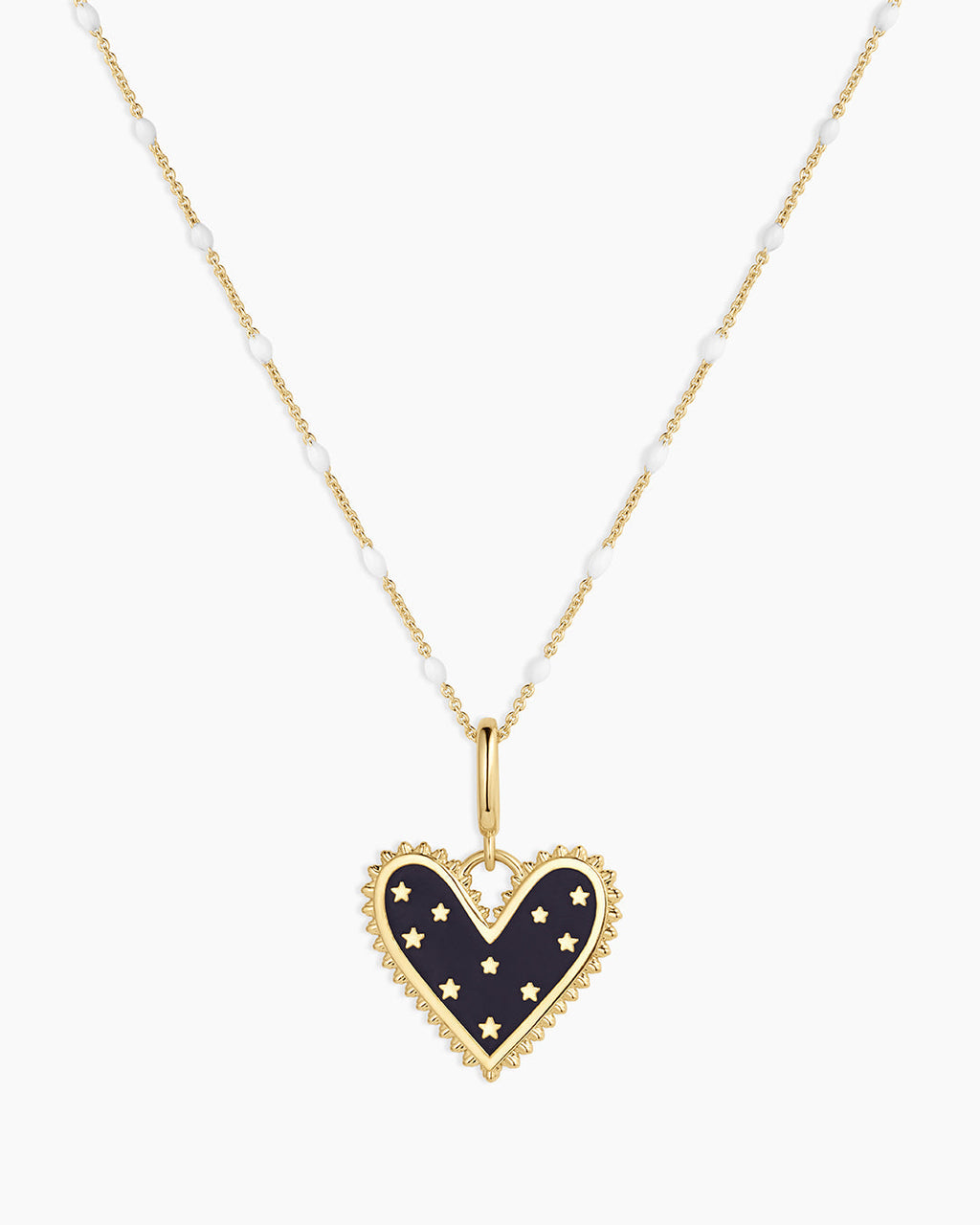 Vintage Heart Star Charm Necklace || option::18K Gold Plated