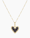Vintage Heart Star Charm Necklace || option::18K Gold Plated