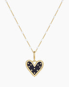Vintage Heart Star Charm Necklace || option::18K Gold Plated