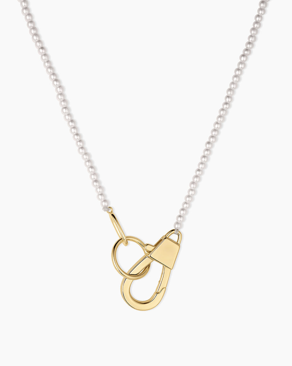 Florence Pearl Necklace || option::18K Gold Plated