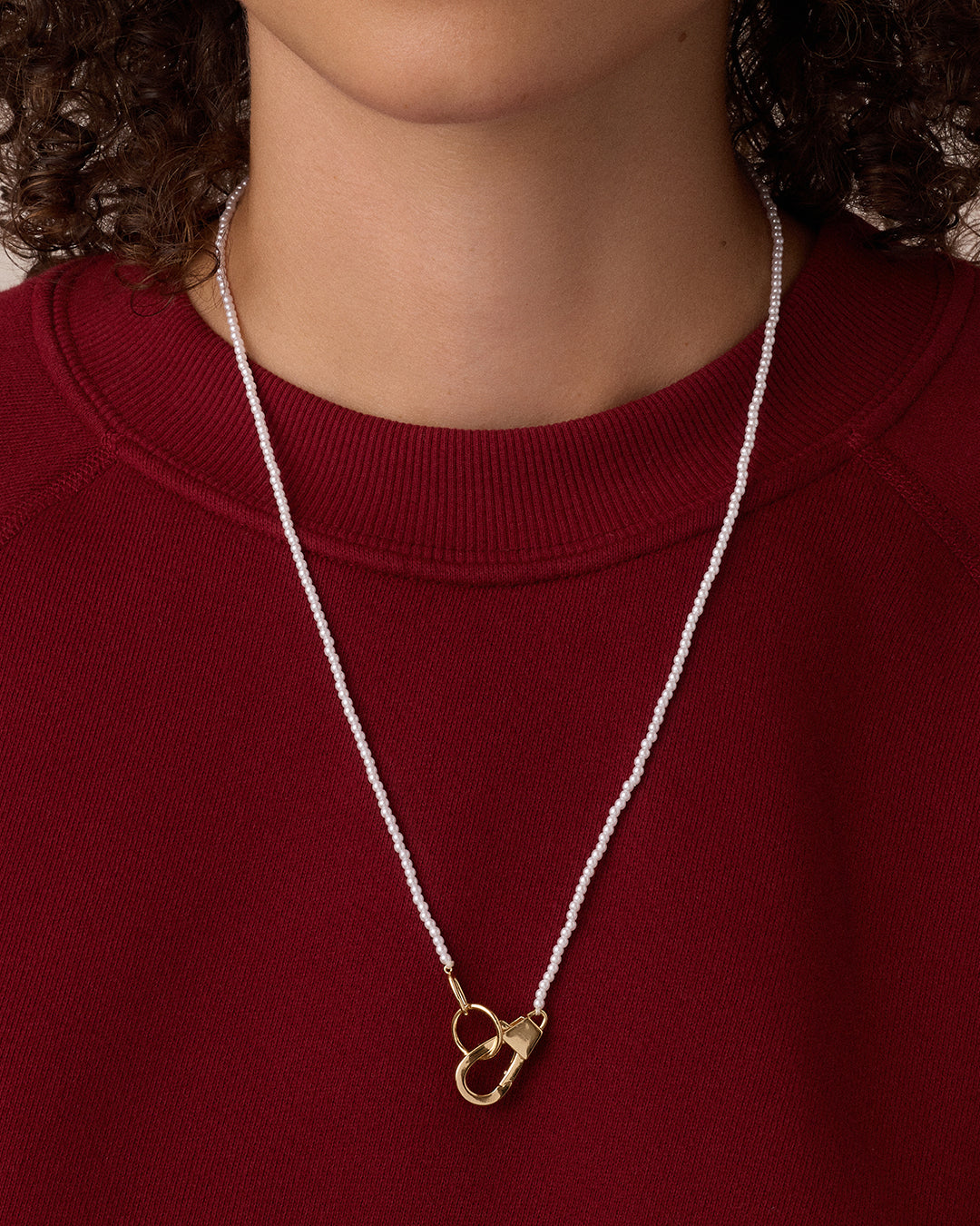 Florence Pearl Necklace || option::18K Gold Plated