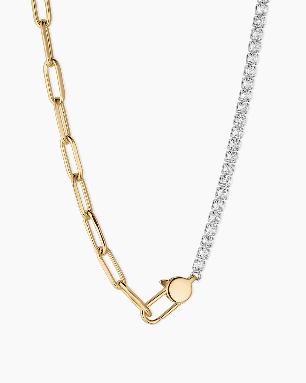 Florence Tennis Chain Necklace || option::18K Gold Plated