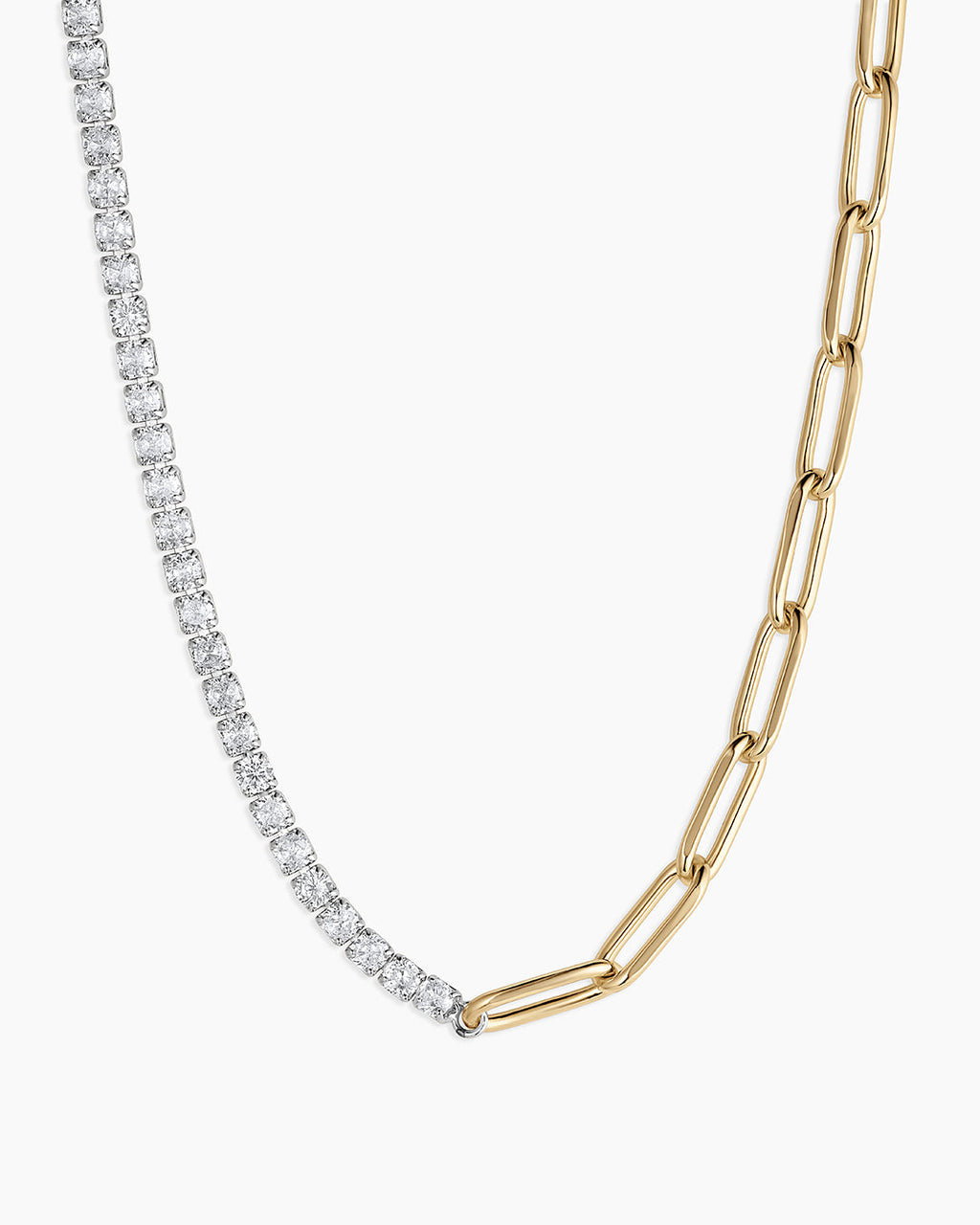 Florence Tennis Chain Necklace || option::18K Gold Plated