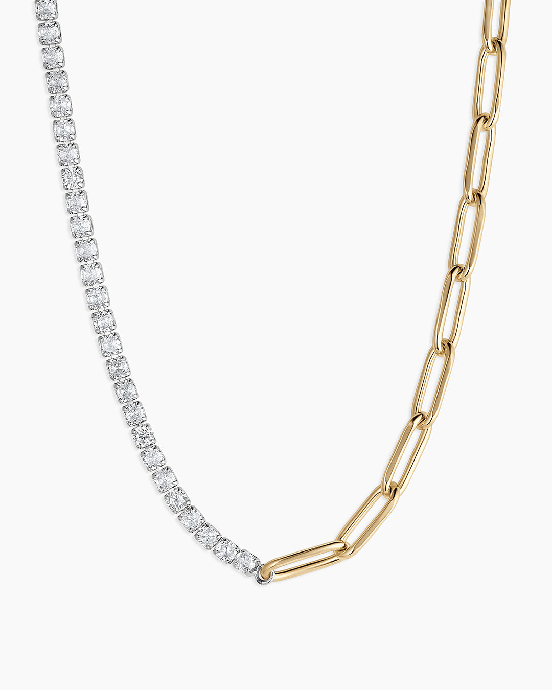 Florence Tennis Chain Necklace || option::18K Gold Plated