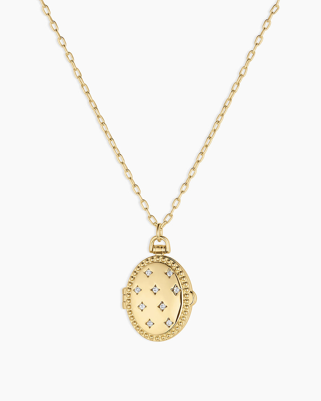 Celeste Locket Necklace || option::18K Gold Plated