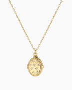 Celeste Locket Necklace || option::18K Gold Plated