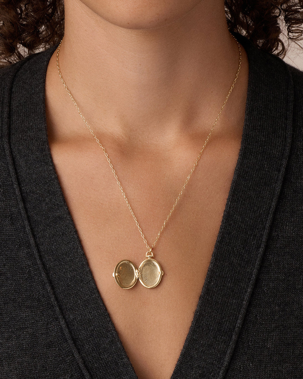 Celeste Locket Necklace || option::18K Gold Plated